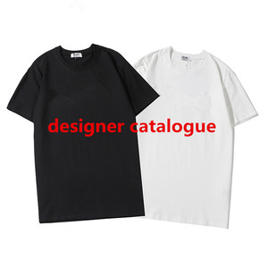 เสื้อยืดคุณภาพสูงสำหรับผู้ชาย เสื้อยืดผ้าฝ้ายสีดำพิมพ์ลายตามสั่ง เสื้อผ้าดีไซเนอร์ - Product Image 2