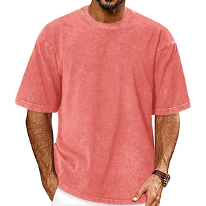 Camiseta de Manga Corta para Hombre, 100% Algodón, Estilo Coral, Oversize, Lavado Ácido, Cuello Redondo, Estilo Urbano, Artículo de Alta Demanda 2026, ODM - Product Image 6