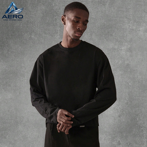 2026 Trendy Men's Full Sleeve <b>Shirts</b>, Best Price Wholesale <b>Long</b> Sleeve Solid Black Color Casual Fashion Outdoor Wear <b>T</b>-<b>Shirts</b> - Product Image 3