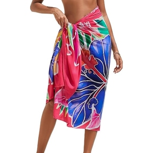 Paréo de plage pour femme, jupe portefeuille imprimée à fente haute, idéal pour maillot de bain, vacances d'été et soirées - Product Image 2
