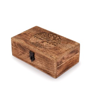 Caja de Joyería de Madera de Mango Hecha a Mano con Espejo - Venta al por Mayor B2B - Product Image 1
