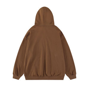 Fábrica de sudaderas al por mayor, sudaderas con capucha personalizadas, 100% algodón, sudaderas de invierno con forro polar, diseño de logotipo de calavera brillante. - Product Image 5