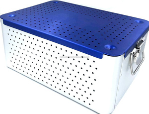 Custom Size Aluminum Alloy Manual Sterilization Tray Case 3 Inner Trays Ophthalmic Orthopedic <b>Tools</b> High Quality CE Certified - Product Image 3