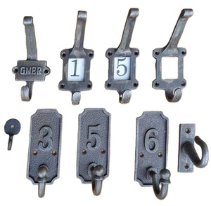 Decorative <b>Coat</b> <b>Hook</b> Metal Vintage Double <b>Coat</b> <b>Hook</b> Wall Mounted Home Black Texture Rustic <b>White</b> <b>Coat</b> <b>Hooks</b> - Product Image 1