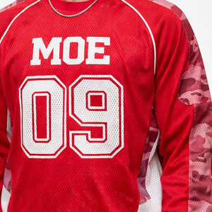 Camiseta de Fútbol Americano para Hombre, Camuflaje, Manga Larga, Malla Transpirable, Uniforme de Equipo, Ropa Deportiva, Roja, Informal, para el Día del Partido, a la Moda - Product Image 3