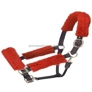 Fourrure de vison personnalisé Rembourré Cheval Halter à faible coût Cheval Halter en plusieurs couleurs et tailles à bas prix - Product Image 1