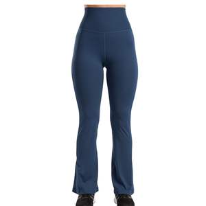 Pantalon de yoga évasé taille haute pour femme, leggings de sport coupe bootcut, tenue de fitness extensible, pantalon d'entraînement, vente en gros OEM ODM - Product Image 1