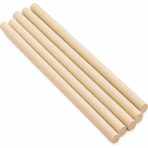 Tiges et bâtons en bois massif de précision pour projets de menuiserie, assemblage de meubles, modèles architecturaux et artisanat - Product Image 1