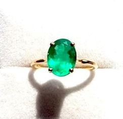 Women's 18K <b>Gold</b> Plated <b>Opal</b> Radiant Cut Bezel Setting Luxury Gemstone Engagement <b>Ring</b> for Wedding or Gift - Product Image 2