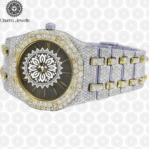 Montre de luxe Charm Jewels en acier inoxydable, mouvement mécanique, fermoir déployant unisexe, bracelet 20 mm, cadran 40 mm, étanche 10 bars - Product Image 3