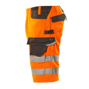 Shorts de travail réfléchissants pour hommes, style cargo, haute visibilité, multi-poches, pour la construction, sécurité au travail - Product Image 3