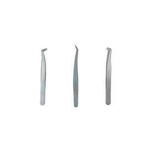 High quality Eyelash <b>Extension</b> Tweezers Professional Custom Logo Eyelash Tweezers Stainless Steel Eyelash Tweezers for <b>Extension</b> - Product Image 1