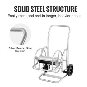 Carrello Avvolgitubo da Giardino 5/8 con Ruote per Attrezzi, Robusto, Capacità fino a 60 m, Tubo dell'Acqua Non Incluso - Product Image 3
