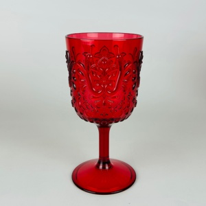 Verre à vin en plastique incassable gaufré pour fête de Noël, restaurant - Product Image 4