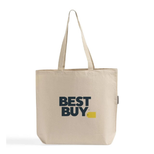 Bolsas de Mano con Refuerzo de Algodón Reciclado Natural Impresas al por Mayor, Bolsas de Compras Reutilizables, Bolsas Promocionales con Logotipo Personalizado para Negocios - Product Image 2