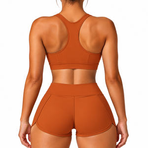 <b>Women's</b> Casual Breathable Sports Bra <b>Shorts</b> Set Friendly Running Fitness Yoga Set - Product Image 2