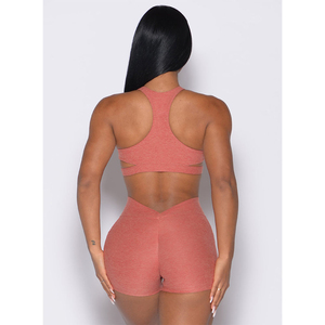 Sujetador deportivo de alta calidad Georgia Peach Powerhouse, de doble capa, con escote pronunciado y de alto impacto para mujeres, para fitness y deportes. - Product Image 6