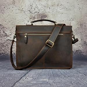 Bolso de Hombro Ejecutivo de Cuero Genuino Vintage para Portátil, Oficina y Negocios, para Hombre, Uso Diario, LLB-0363 - Product Image 2