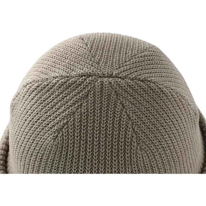 Bonnet en tricot doux au toucher, fabricant d'accessoires d'hiver, bonnet à revers plié, fournisseur de bonnets sous marque privée - Product Image 4