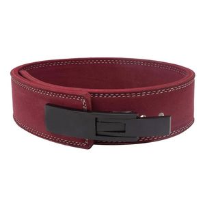New Wholesale Strong Heavy Duty Non-Slip Grey Cowhide Leather Unisex Lever <b>Belt</b> Gym Weight Lifting Powerlifting Customizable - Product Image 3
