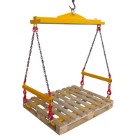 Cage de levage robuste en acier pour IBC avec accessoires de levage pour chariots élévateurs et grues, idéale pour les usines de fabrication
