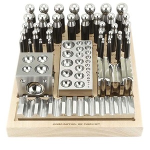 High Quality SUNTOOLS/STIPL Model 294D(I) Cupola <b>Punch</b> Dapping <b>Punch</b> <b>Set</b> 40 Pcs Mirror Finish Wooden Dies Jewelry Making Tool - Product Image 1