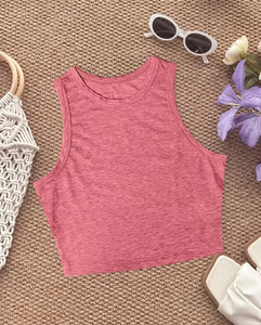 Women's Striped Knitted Tank Top Scoop Neck Casual Spandex Cotton Blend Breathable Regular Length Top - Product Image 3