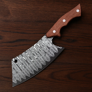 HandForged Cleaver <b>Knife</b> Damascus Steel Chinese Chef Professional Butcher <b>Sharp</b> Meat Vegetable <b>Kitchen</b> <b>Knife</b> Eco-Friendly - Product Image 1