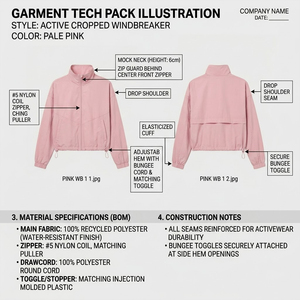 Chaqueta Corta Ligera para Mujer, Estilo Racer, con Cierre, Cuello Alto, Color Rosa Sólido, Corte Holgado, para Primavera y Actividades al Aire Libre - Product Image 5