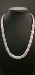 Collar de Cadena Cubana de Plata 925 con Diamantes de Moissanita, Corte Brillante, Joyería Hip Hop, Regalo para Amigos, Ideal para Fiestas - Product Image 6