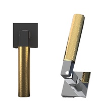 Poignée de porte de chambre à coucher intérieure moderne American Light Luxury Silent Split Lock en cuivre pur avec matériau en laiton pour usage domestique