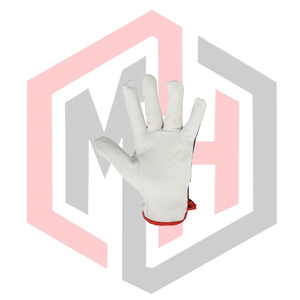 Guantes de Trabajo de Piel de Cabra Blancos y Negros, Flexibles, Transpirables, Resistentes a Desgarros, Resistentes al Desgaste, Aislantes del Calor, Antiestáticos - Product Image 2