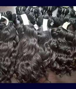 Extensions de cheveux de couleur naturelle, double tirage, avec cuticules de cheveux humains indiens, alignées, sans enchevêtrement. - Product Image 3