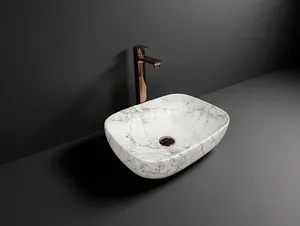Premium Luxury Marble Countertop Wash <b>Basin</b> Sink with Customized Design Durable and Eco-Friendly for Home Use and Bathroom - Product Image 4