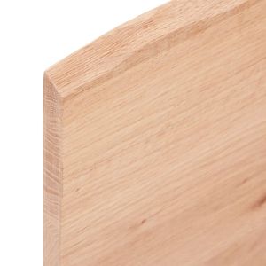 39.4 con bordo vivo in legno massello marrone chiaro in rovere "x 19.7" x 0.8 "piano tavolo per la casa trattati - Product Image 4