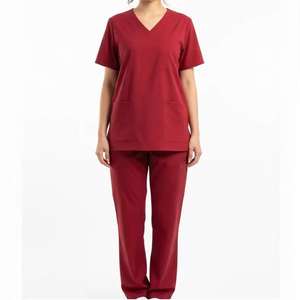 Conjunto Médico Premium para Mujer, Blusa Elegante con Cuello en V y Pantalones Jogger, Cómodo y Duradero, de Lona, para Enfermeras y Doctoras - Product Image 1
