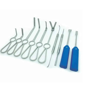 Kit d'instruments chirurgicaux manuels autoclavables en acier inoxydable, 10 pièces, réutilisables, certifiés CE pour la reconstruction osseuse - Product Image 2