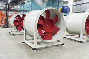 Ventilateur axial haute température AXP-8-8D à entraînement direct pour l'extraction de fumée dans les couloirs 0,55-37 kW, roulement à billes, 380 V, support OBM - Product Image 2