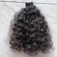 Extensions de cheveux humains bouclés Remy indiens, double trame machine, pointes pleines, cheveux non traités pour salon