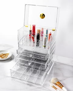 Modern Luxury Acrylic Cosmetic Cabinet Drawer Storage Solution Custom Color for Design for Shopping Malls Tidy Elegant - Product Image 4