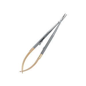Porte-aiguille droit Castroviejo Perma Sharp 14 cm, instrument chirurgical dentaire en acier inoxydable, kit d'outils de suture de précision - Product Image 2