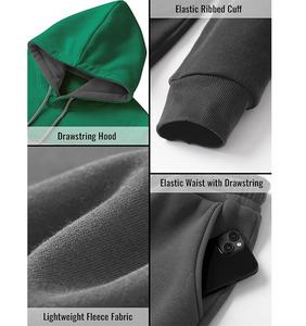 Survêtement en jean vintage pour homme, à capuche, couleur unie, avec cordon de serrage, coupe ample, respirant, séchage rapide, léger, couleur personnalisable - Product Image 4