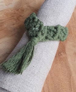Serviette ronde en macramé pour décoration de table de mariage - Product Image 1