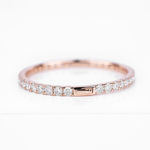 Impresionante Brazalete de Diamantes Chapado en Oro Rosa para Mujer con Diamantes Naturales de Color G con Corte Brillante Redondo, Joyería para Uso Diario - Product Image 2