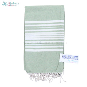 Toalla a rayas Peshtemal Hammam Fouta, algodón compacto ligero de secado rápido para Spa Resort Boutique - Product Image 2