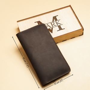 Portefeuille multifonctionnel style long pour femmes Portefeuille intelligent grande capacité en cuir LWW-0020 de cartes - Product Image 4