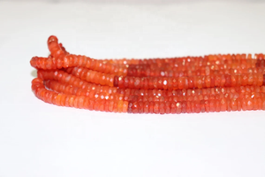 Cuentas de cornalina natural con forma de neumático facetado, 6-7mm, 16 pulgadas, cuentas de corte de rueda para fabricación de joyas, cuentas de cornalina sombreadas - Product Image 2