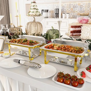 Premium 8QT 304 Stainless Steel Chafing Dish Set of 2 <b>Buffet</b> Food <b>Warmer</b> Set At Cheap Price - Product Image 3