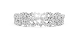 Anillo de Oro Blanco de 18K con Diamantes Corte Radiante Certificados por IGI, 90 Piedras, 14.45Ct, Diseño de Lujo para Novia o Fiesta - Product Image 4