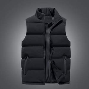 Chaleco Acolchado de Invierno para Hombre, Extra Cálido, con Cuello Alto y Capucha, Acolchado, Resistente, Térmico - Product Image 3